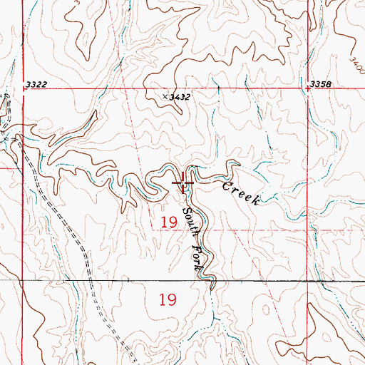 Topographic Map of South Fork Wright Creek, MT