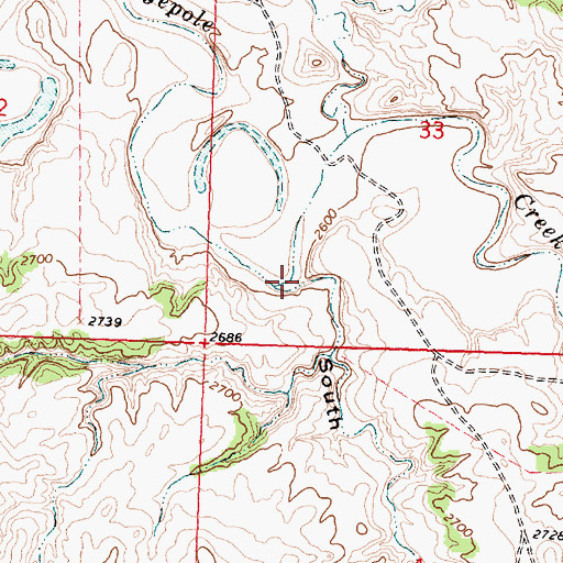 Topographic Map of South Kirby Coulee, MT
