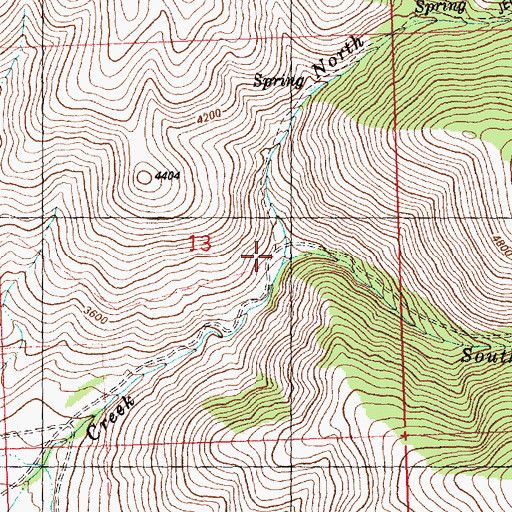 Topographic Map of South Lamoose Creek, MT