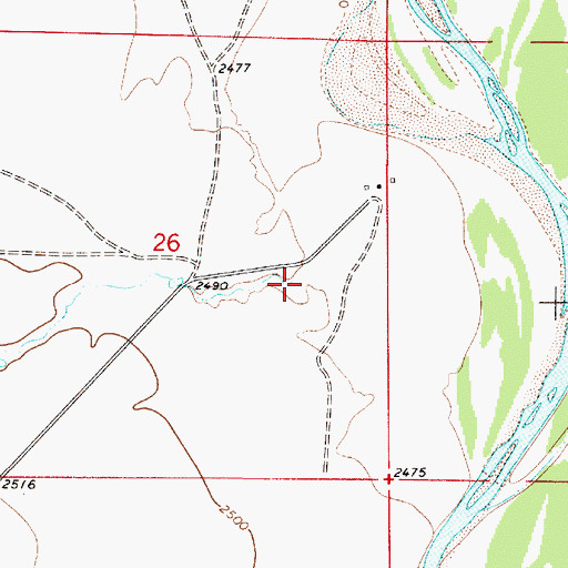 Topographic Map of South Laney Creek, MT
