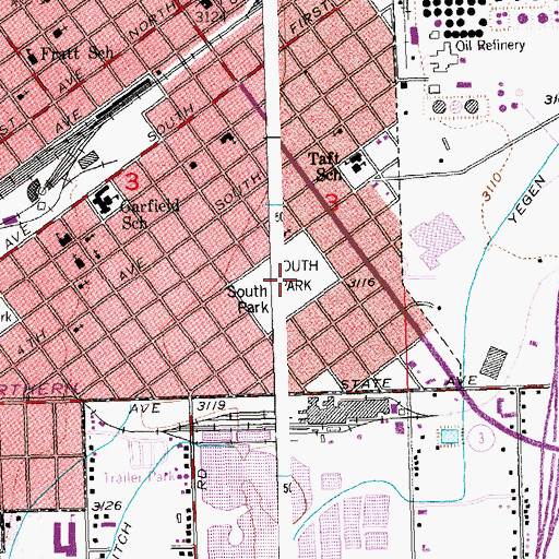 Topographic Map of South Park, MT