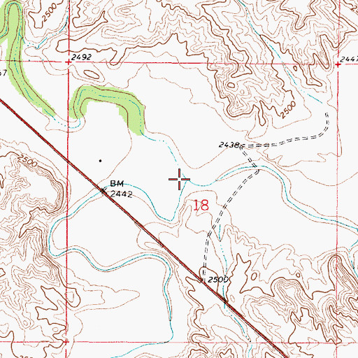 Topographic Map of South Sunday Creek, MT