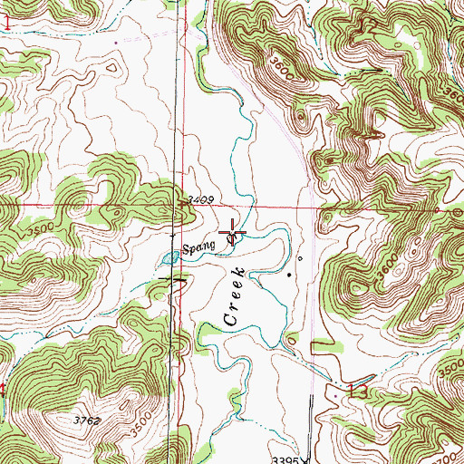 Topographic Map of Spang Creek, MT