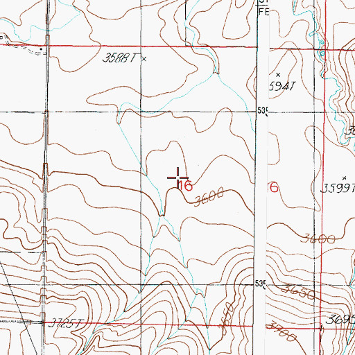 Topographic Map of Spinning Ranch, MT