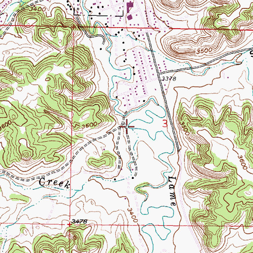 Topographic Map of Spotted Elk Creek, MT