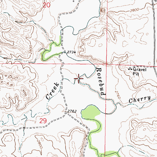 Topographic Map of Sprague Creek, MT