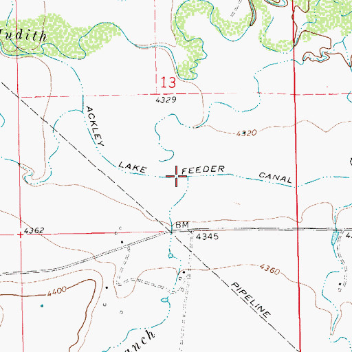 Topographic Map of Spring Branch, MT