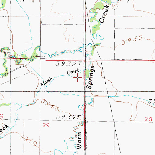 Topographic Map of Marsh Creek, MT