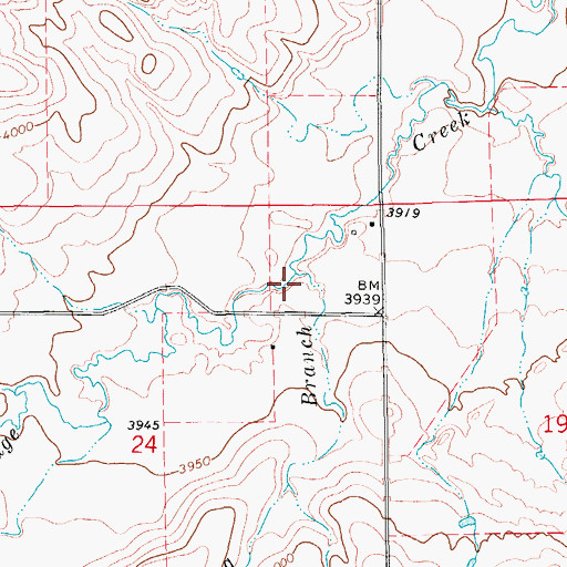Topographic Map of Spring Branch, MT