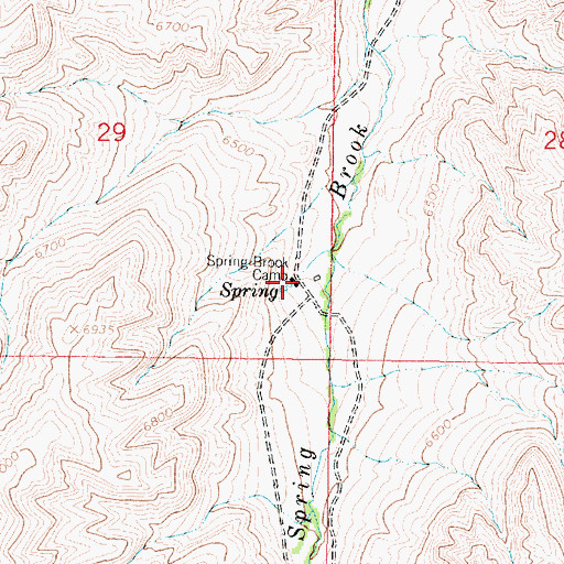 Topographic Map of Spring Brook Camp, MT