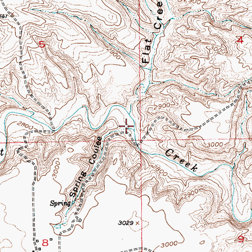 Topographic Map of Spring Coulee, MT