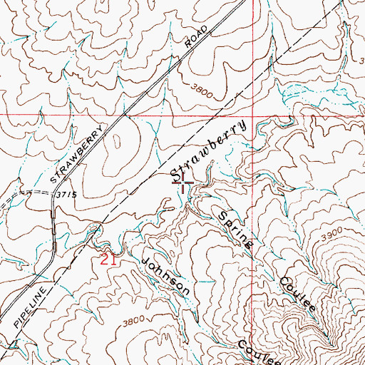 Topographic Map of Spring Coulee, MT