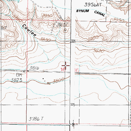 Topographic Map of Spring Coulee, MT
