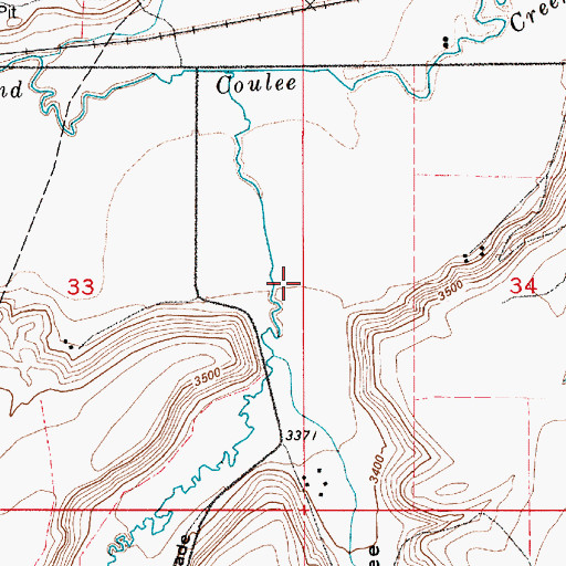 Topographic Map of Spring Coulee, MT