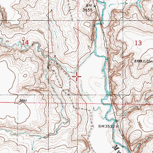 Topographic Map of Spring Coulee, MT