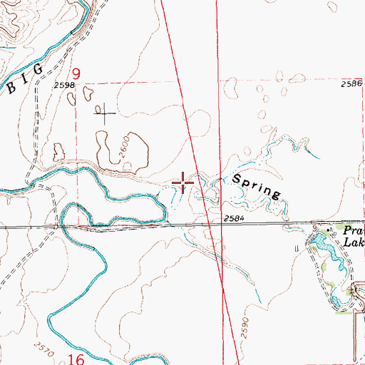 Topographic Map of Spring Coulee, MT