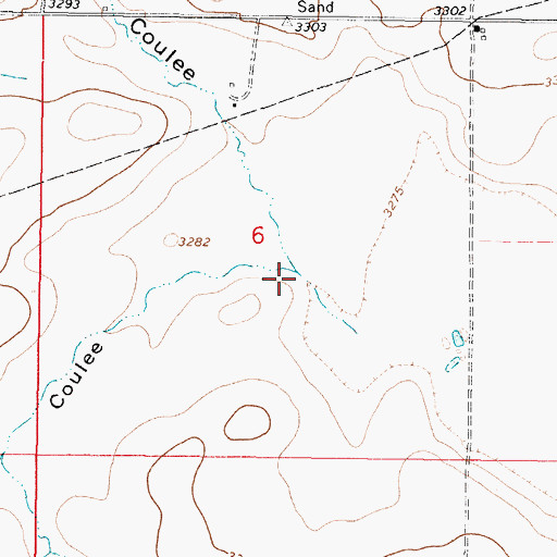 Topographic Map of Spring Coulee, MT