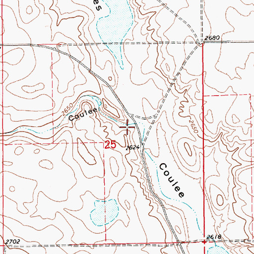 Topographic Map of Spring Coulee, MT
