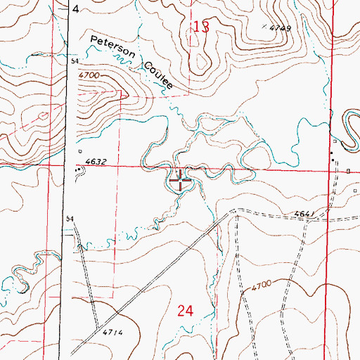 Topographic Map of Spring Coulee, MT