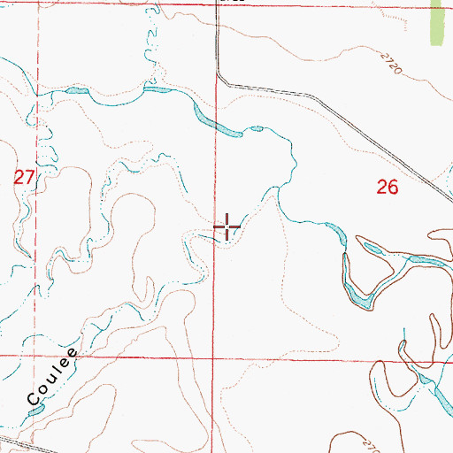 Topographic Map of Spring Coulee, MT