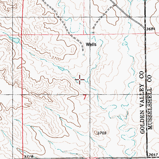 Topographic Map of Spring Coulee, MT