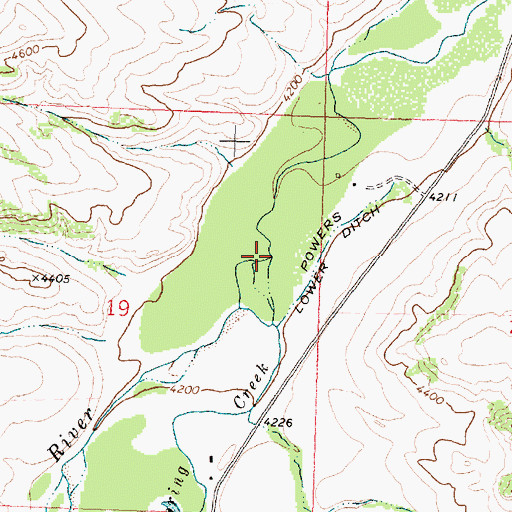Topographic Map of Spring Creek, MT