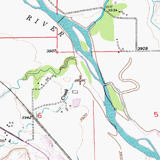 Topographic Map of Spring Creek, MT