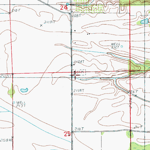 Topographic Map of Mound City Church, AR