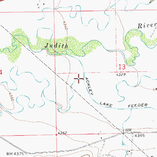 Topographic Map of Spring Creek, MT