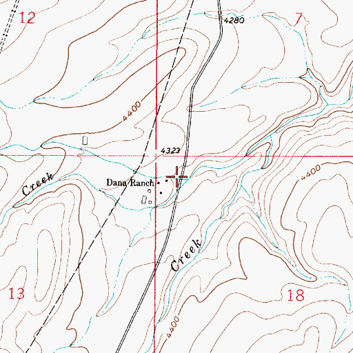 Topographic Map of Spring Creek, MT