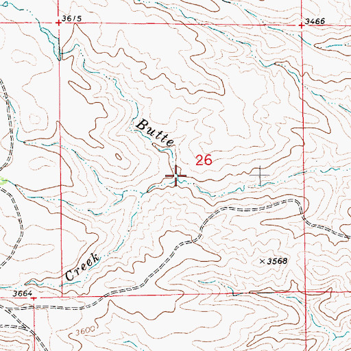 Topographic Map of Spring Creek, MT