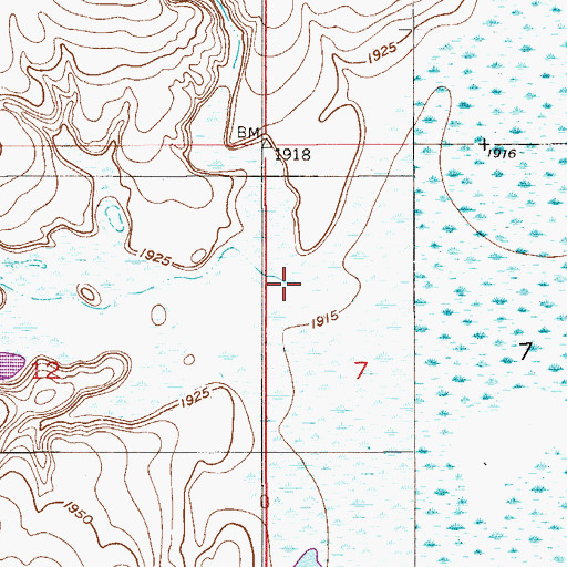 Topographic Map of Spring Creek, MT