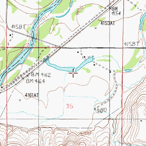 Topographic Map of Spring Creek, MT