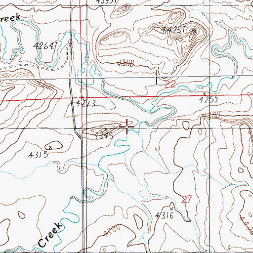 Topographic Map of Spring Creek, MT