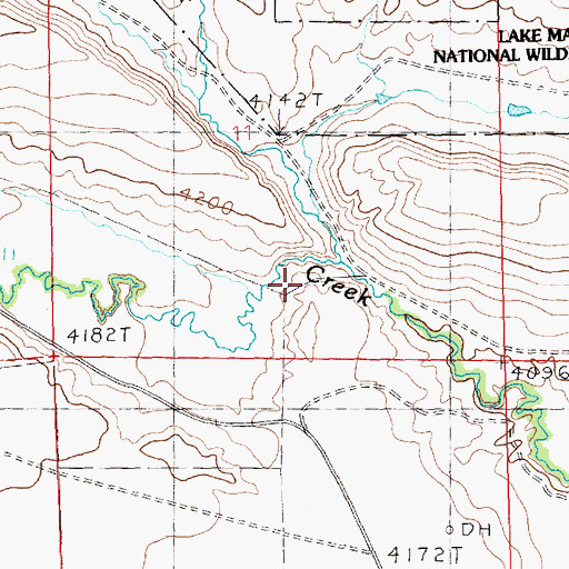 Topographic Map of Spring Creek, MT