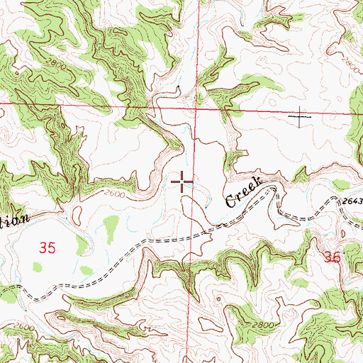 Topographic Map of Spring Creek, MT