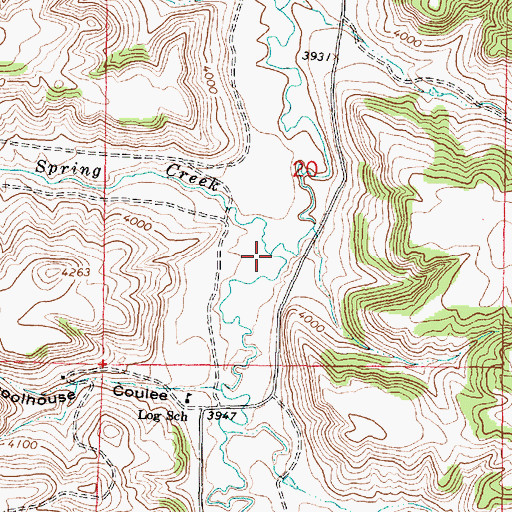 Topographic Map of Spring Creek, MT