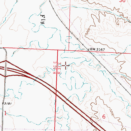 Topographic Map of Spring Creek, MT