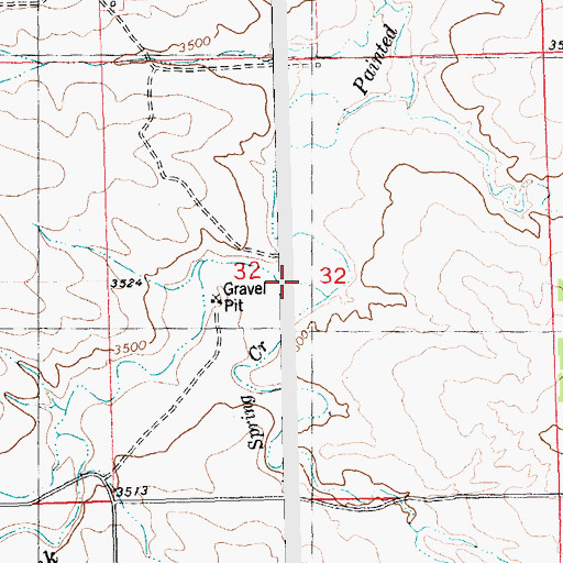 Topographic Map of Spring Creek, MT