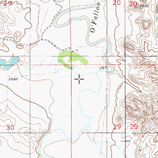 Topographic Map of Spring Creek, MT
