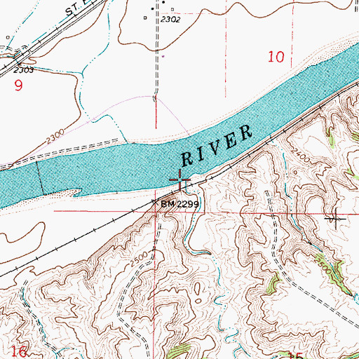 Topographic Map of Spring Creek, MT