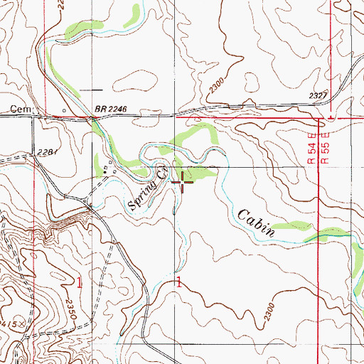 Topographic Map of Spring Creek, MT