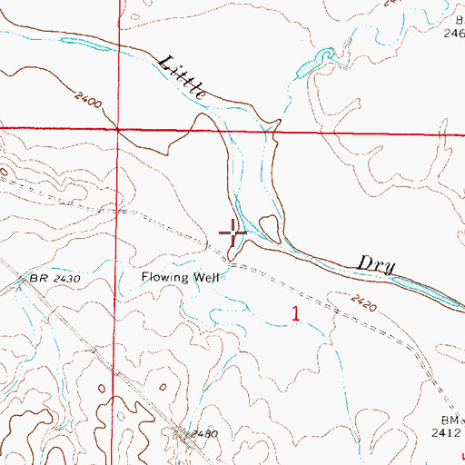 Topographic Map of Spring Creek, MT