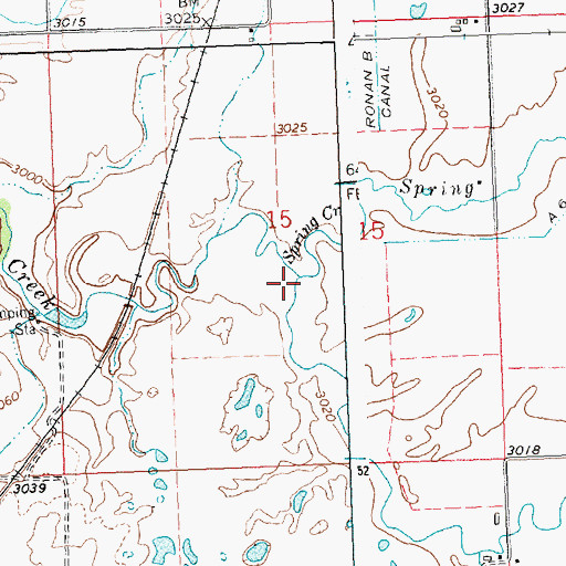 Topographic Map of Spring Creek, MT
