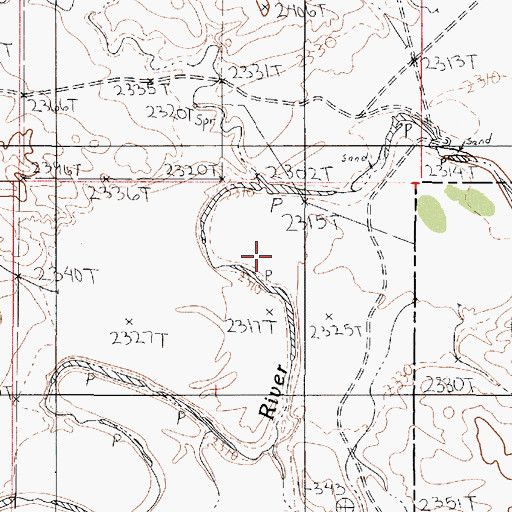 Topographic Map of Spring Creek, MT