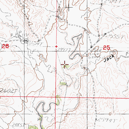 Topographic Map of Spring Creek, MT