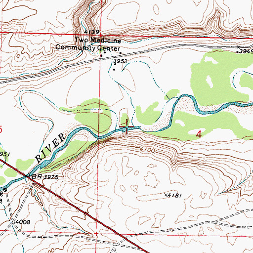 Topographic Map of Spring Creek, MT