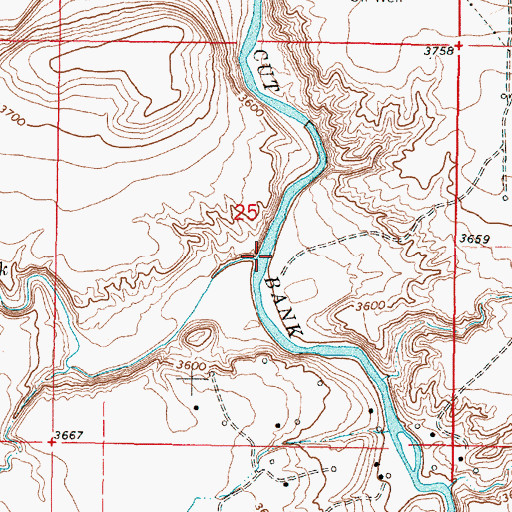 Topographic Map of Spring Creek, MT