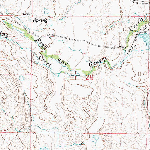 Topographic Map of Spring Creek, MT
