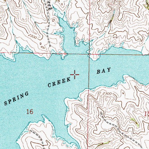 Topographic Map of Spring Creek Bay, MT